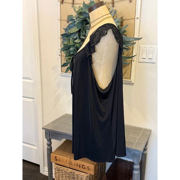 OSCAR de la RENTA pink label Black Lace Top Shirt Blouse Top Women size 2XL XXL - Picture 5 of 9